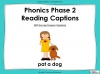 Phonics Phase 2 - Reading Captions - EYFS Teaching Resources (slide 1/100)